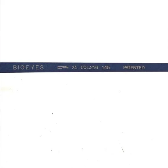 Bioeyes Eyeglasses Frames X1 COL.216 Black Silver Round Half Rim 54-14-145